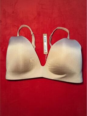 Skims Wireless Form Maternity T Shirt Demi Nursing Bra Color Clay Size 34DDD